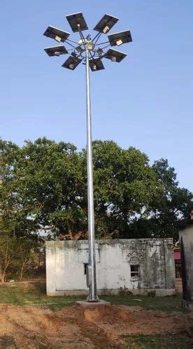 Mild Steel Solar High Mast Lighting Pole For Outdoor M At Rs