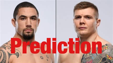 Robert Whittaker Vs Marvin Vettori Early Prediction Youtube