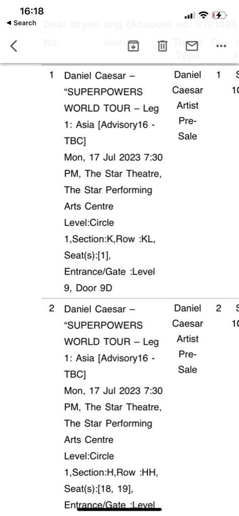 Daniel Caesar Superpowers World Tour, Everything Else on Carousell