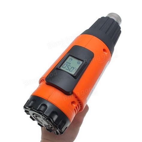 V W Electronic Heat Gun Digital Display Thermostat Powerful Temperature Control Lcd Hot
