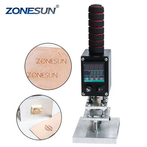 Zonesun Handheld Leather Wood PVC Hot Foil Stamping Machine Leather Embossing Tool Wood Burning
