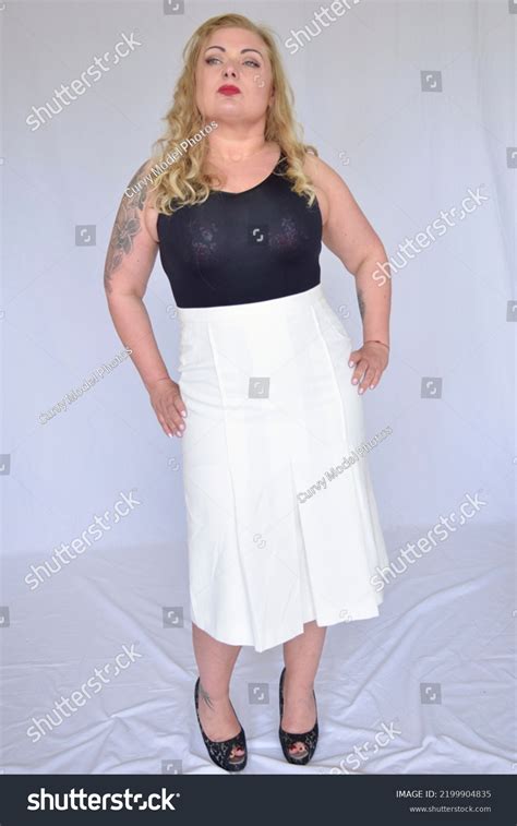 Curvy Blonde Sexy Woman Model Wearing Stock Photo 2199904835 Shutterstock