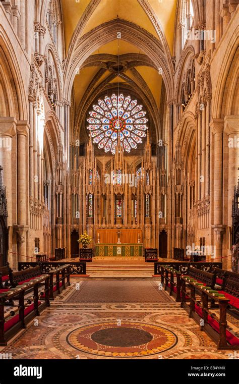 The Interior Of Durham Cathedral In Durham England Britain Uk