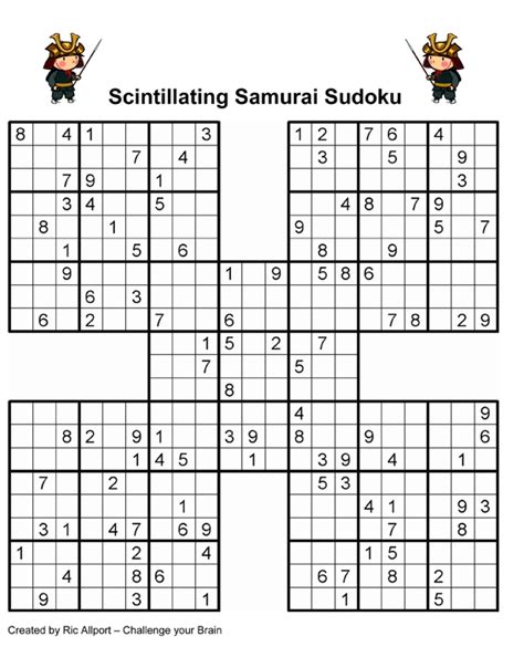 Scintillating Samurai Sudoku