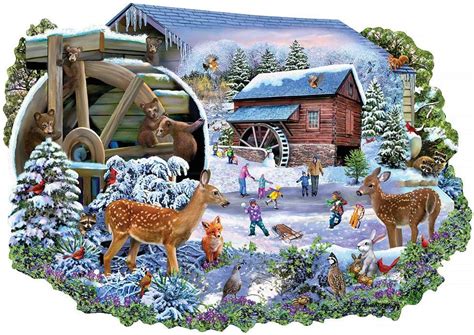 Bits And Pieces 750 Piece Shaped Jigsaw Puzzle For Adults 19 X 27 Forest
