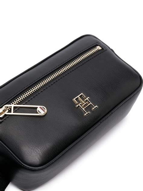 Tommy Hilfiger Iconic Logo Plaque Crossbody Bag Black Farfetch