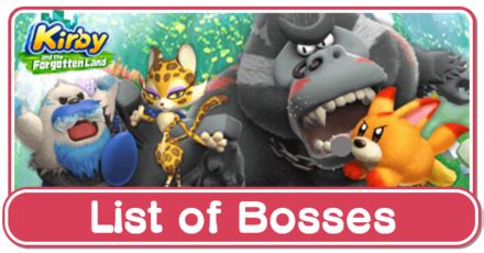 List of All Bosses | Kirby and the Forgotten Land｜Game8