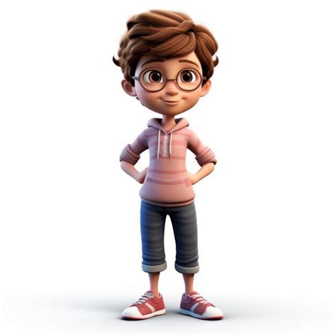 Premium Photo | 3d Render Plastic Cartoon Of Aubrey With Short Hair ...