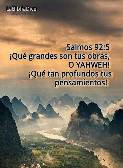 Salmos 92 5 Qué grandes son tus obras O YAHWEH Qué tan profundos