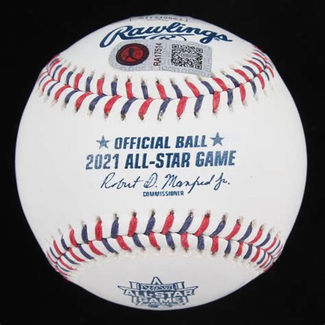 Ronald Acuna Jr Signed Oml All Star Game Mlb Baseball Inscribed