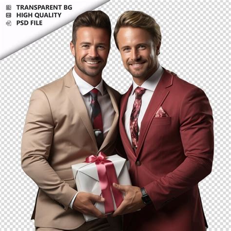 Rom Ntico Jovem Casal Gay Dia Dos Namorados Presentes Bu Fundo Transparente Psd Isolado