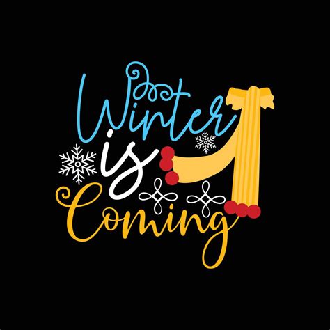 winter is coming vector t-shirt template. Vector graphics, winter