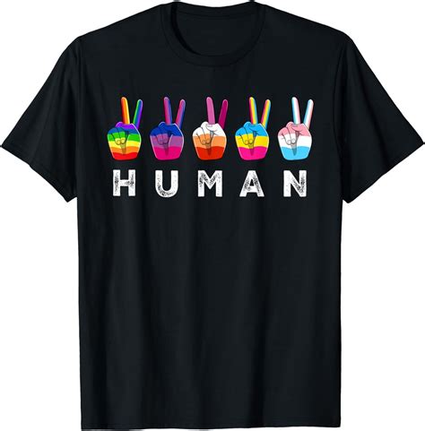 Human Gay Pride Month LGBTQ Rainbow Bi Lesbian Transgender T Shirt Walmart