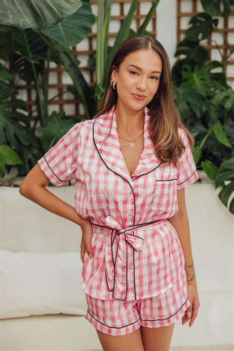 Pijama Xadrez Vermelho Oui Lingerie Pe As Feitas M O Muito Amor E Carinho