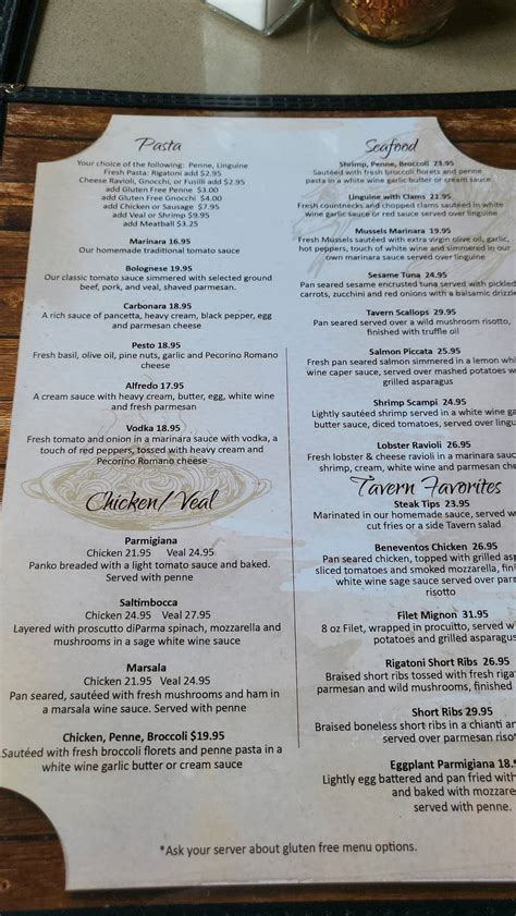 Menu At The Berry Tavern Pub And Bar Danvers