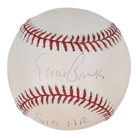 Ernie Banks Signed OML Baseball Inscribed 512 HR Reggie Jackson