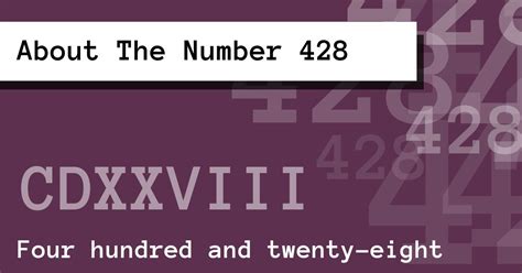 About The Number 428