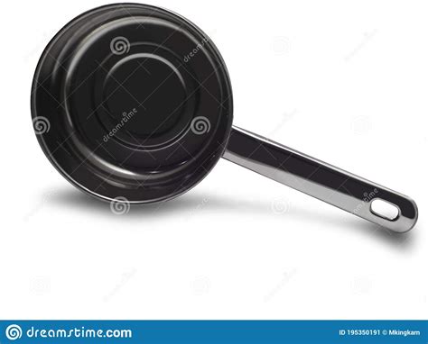 Pot With A Handle On White Backgroundwith Clipping Path Stock Image