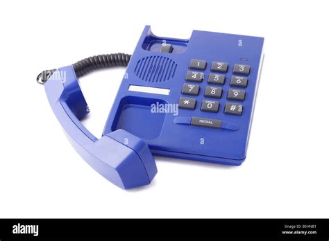 Telephone with handset off the hook isolated on white Stock Photo - Alamy
