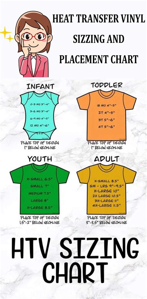 Htv Sizing And Placement Chart Proper Sizing And Placement For Your Heat Transfer Vi Heat