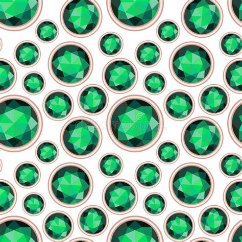 Green Emerald Seamless Pattern Stock Vector Illustration Of Circle