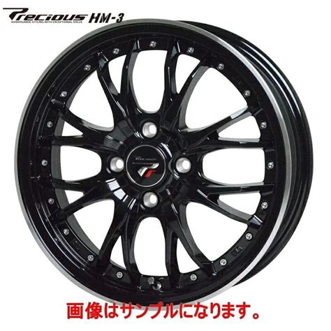 HOT STUFF ホットスタッフ プレシャス HM インチ J 穴 PCD メタリックブラックリムポリッシュ