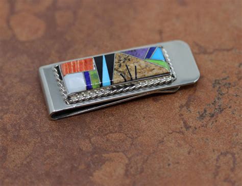 Navajo Multi-Stone Money Clip – Jewelry Native American