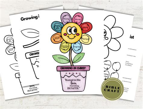 Growing In Christ Craft Activity For Kids Bible Printable Activity