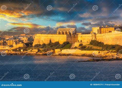 Fort Manoel On The Manoel Island In Gzira At Sunrise Malta Stock Image