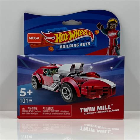 Pre Owned MEGA CONSTRUX HOT WHEELS BUILDING SET TWIN PIECES Own Less