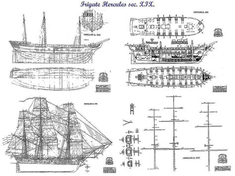 Frigate Hercules 1798 ship model plans Best Ship Models