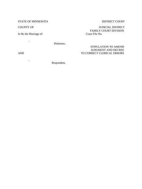 Minnesota Judgment Doc Template Pdffiller