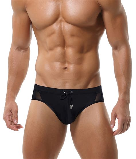 Mens Surf Swim Briefs Low Rise Athletic Swimming Briefs Stretch Summer Sexy Bikini Quick Dry