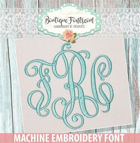 Embroidery Monogram Font