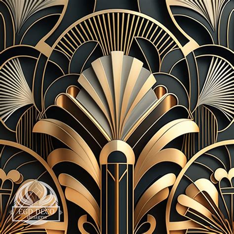 art deco pattern digital design high resolution  printing