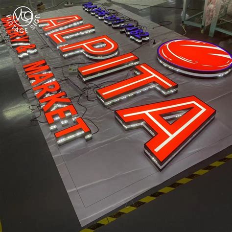 Led D Logo Sign We Make Signs For Facades Frontlit Stainless Steel