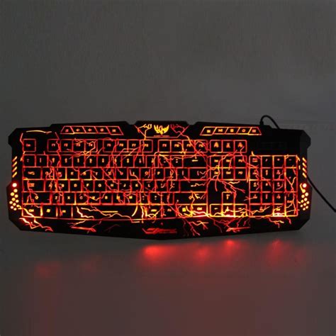 Original M200 Led Keyboard Crack Illuminated Usb Multimedia Pc Gaming