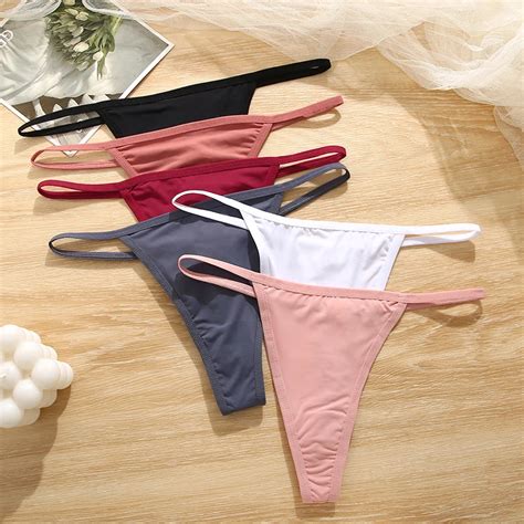 Sexy Thong Lingerie Seamless Thongs Panties Solid Color Breathable Underwear Girl Comfortable