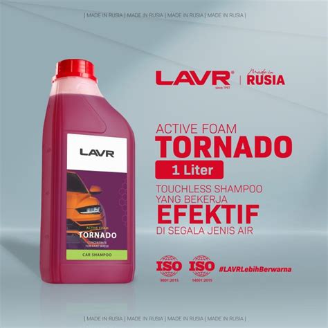 Jual TOUCHLESS SHAMPOO LAVR ACTIVE FOAM TORNADO 1 Liter (1Pcs) | Shopee ...