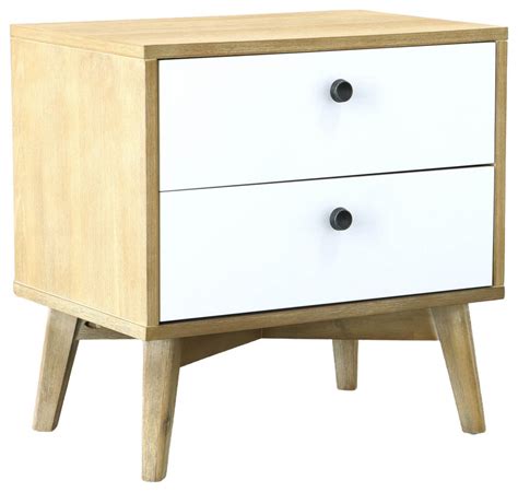 Ava 2 Drawer Nightstand Whitebeige Nightstands And Bedside Tables By Lh Imports Houzz