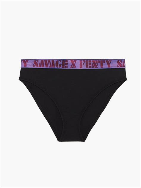 Forever Savage High Leg Bikini Panty In Black Savage X Fenty France