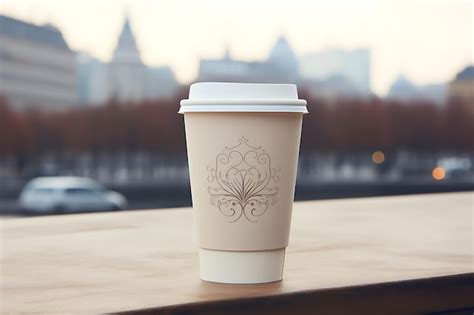 Premium Photo Disposable Coffee Paper Cup Mockup Design