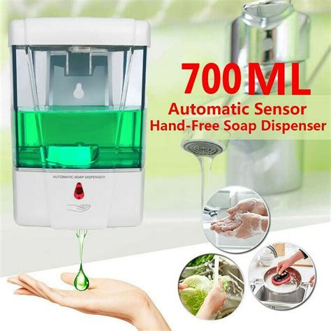 Automatic Soap Dispenser - 700ml Large Capacity Touchless Infrared Sensor Wall Mounted Liquid ...