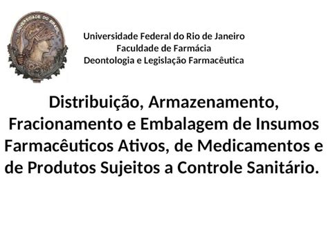 Ppt Distribui O Armazenamento Fracionamento E Embalagem De Insumos