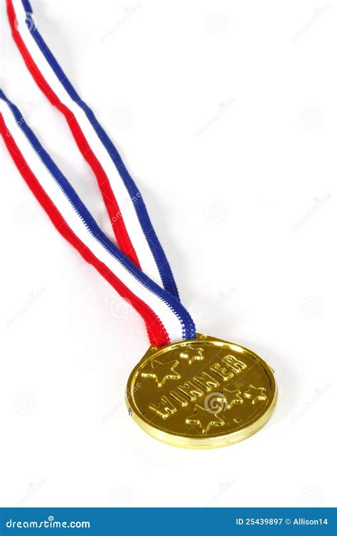 Winner Medal stock image. Image of trophy, ribbon, prize - 25439897