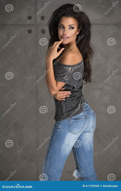 Brunette Woman Stock Image Image Of Looking Lady Makeup