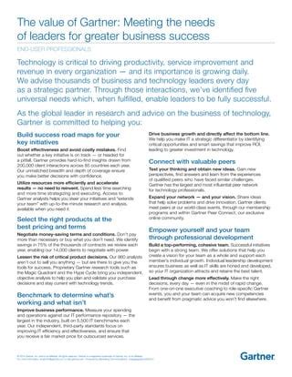 Gartner Value To End User Professionals PDF