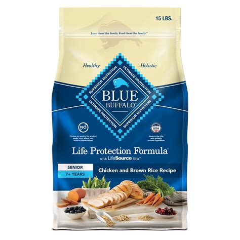 Blue Buffalo Blue Blue Life Protection Formula Senior Chicken & Brown ...