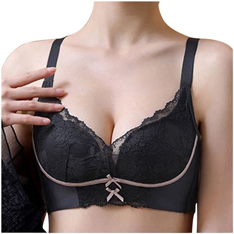 Bigersell Lace Push Up Bras For Women Full Coverage Wireless Bra Ladies Padded Brassiere No