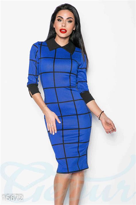 Платье в клетку (№ 15672) ♡ Gepur - women clothes store